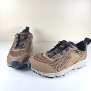 The North Face Hedgehog Hiker II Waterproof Shoes Kids 4.5 Brown Blue Outdoors